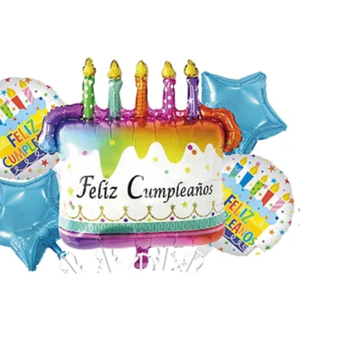 Set De Globos Pastel De Cumpleaños 5Pcs-1