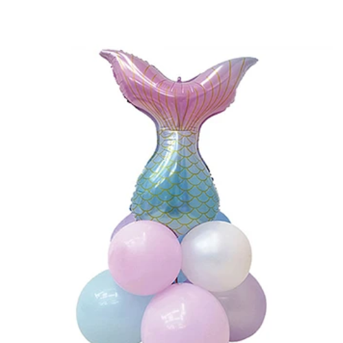 Set De Globos Diseño Sirena 9pcs-1