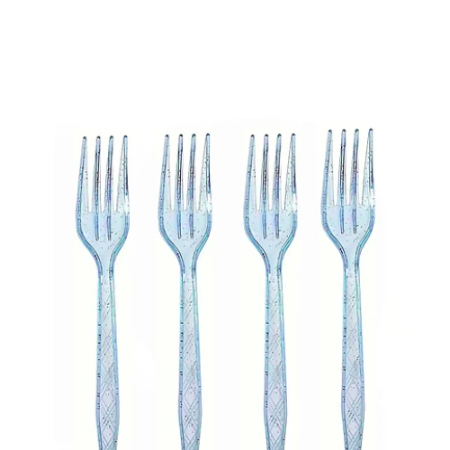 Tenedor Plasticos Azul 12un 16cm-1