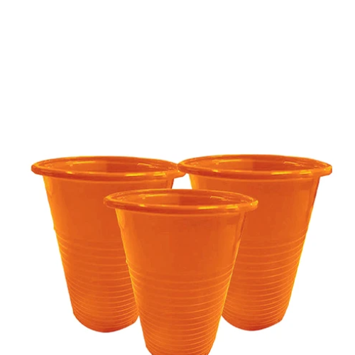 Vasos Plasticos Naranja 200ml 25un-1