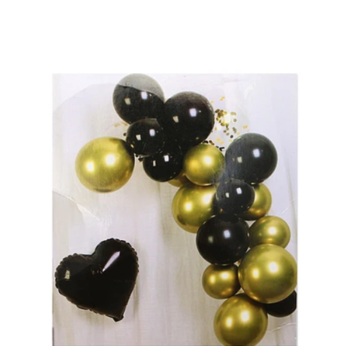 Set De Globos Color Negro 25pcs-1
