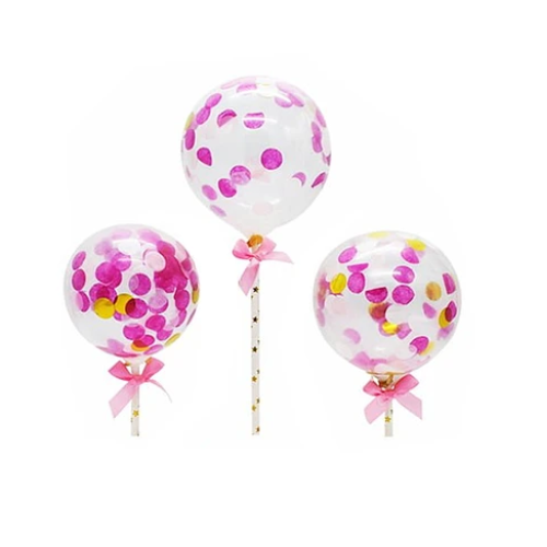 Topper De Globos 3pcs Rosa-0