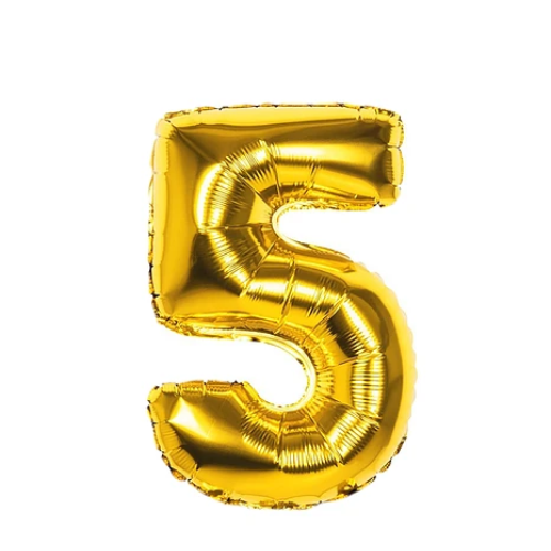 Globo Número 5 Oro 40 Pulgadas-1