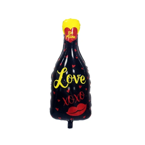 Globo Botella Love Color Negro 38.5x82.5Cm-0