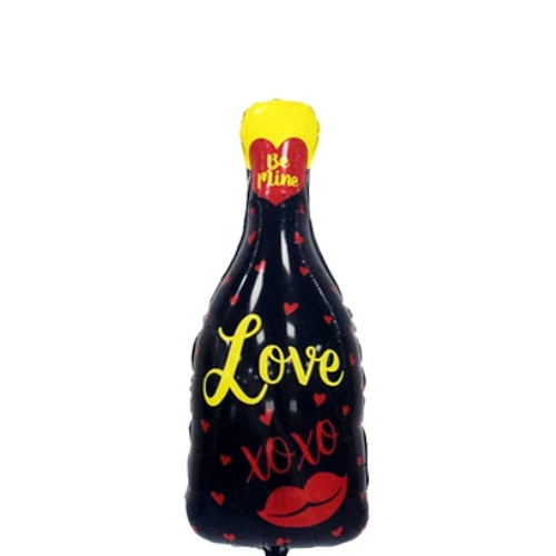 Globo Botella Love Color Negro 38.5x82.5Cm-1
