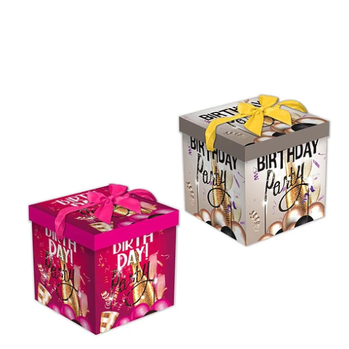 Caja De Regalo Cumpleaños 25cm Diseño Aleatorio-1