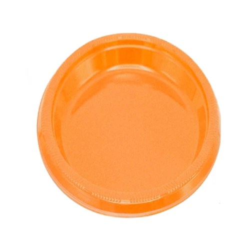 Plato Plastico Redondo 18cm Naranja-0