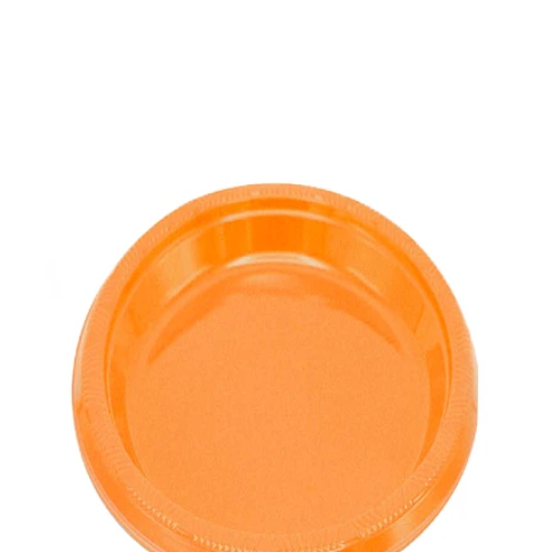 Plato Plastico Redondo 18cm Naranja-1