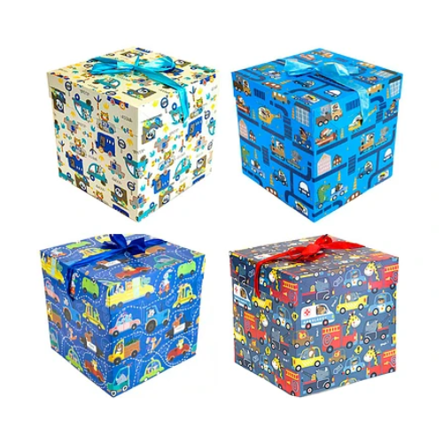 Caja De Regalo Pequeña De Dibujos Animados 10x10x10CM-0