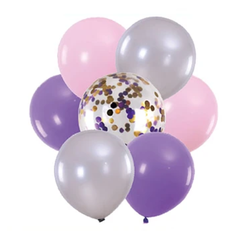 Set De Globos Lila 7pcs-0