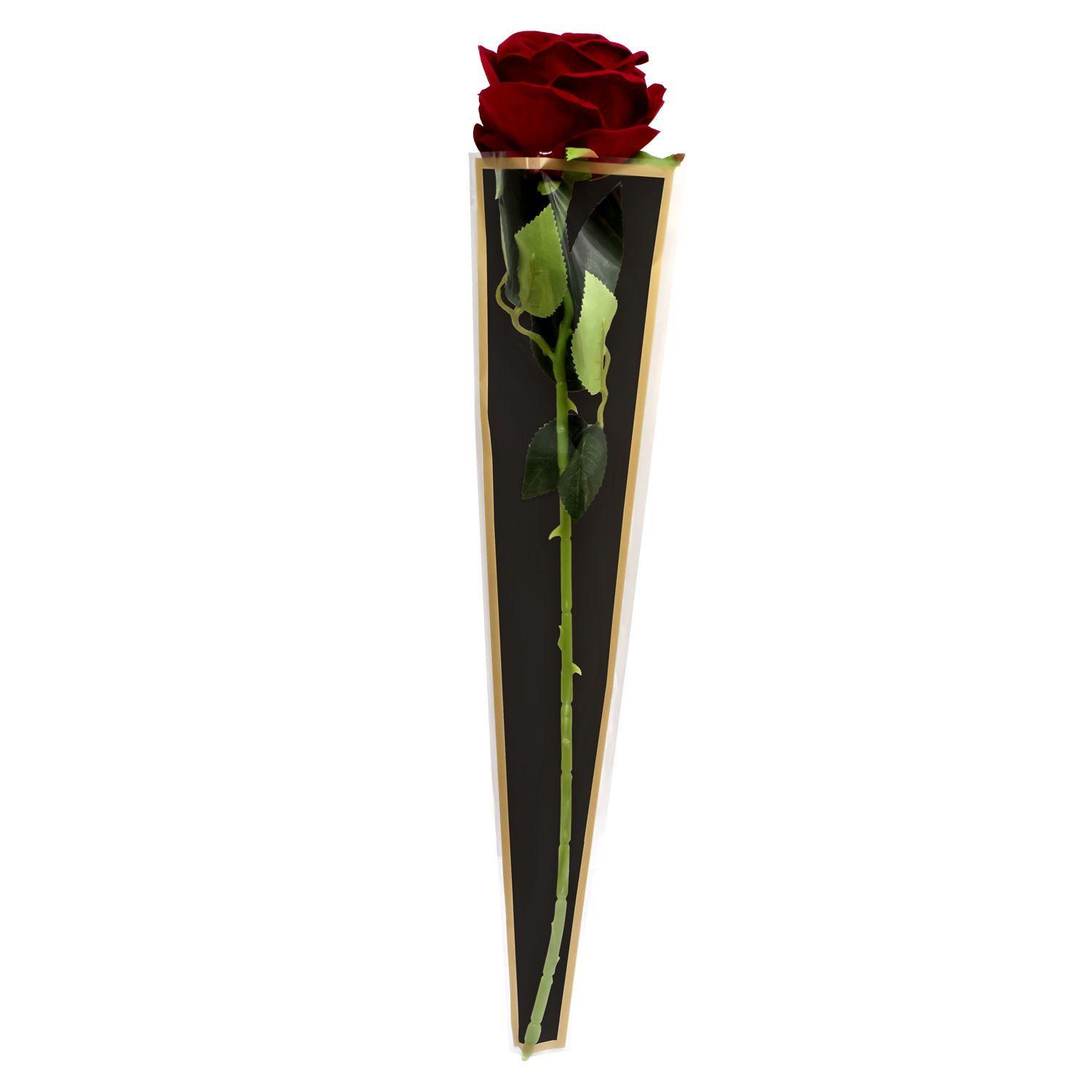 ENVOLTORIO ROSAS LISO NEGRO X50UNI-0
