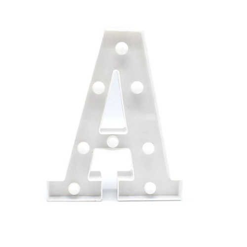 Letra Con Luz Led A Color Blanco-0