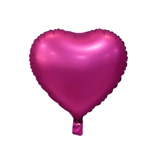 Globo Corazón Cromado Color Rosa-0