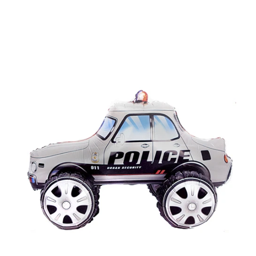 Globo Metalico 3d Auto De Policía 65 x 38 cm-0