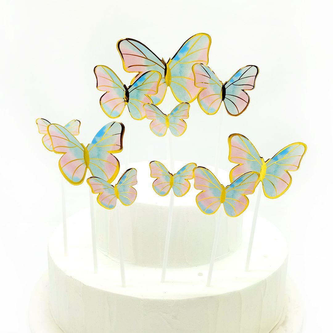 TOPPER DECO MARIPOSA CELESTE X10 UNI-0