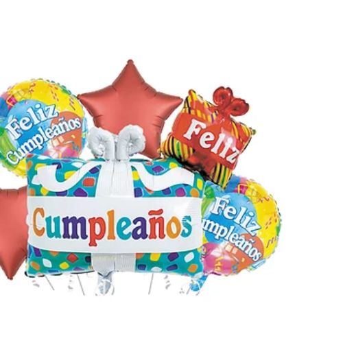 Set De Globos Diseño Feliz Cumpleaños 5Pcs-1