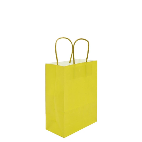 Bolsa De Papel Pequeña Amarilla 16x22x8cm-1