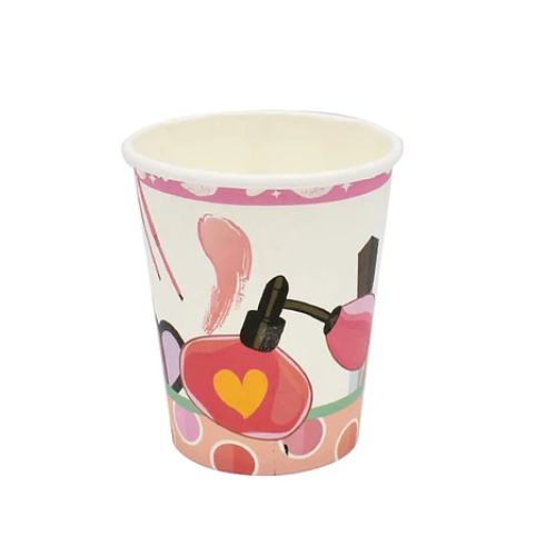 Vasos De Cartón Temática Maquillaje 6pcs-0