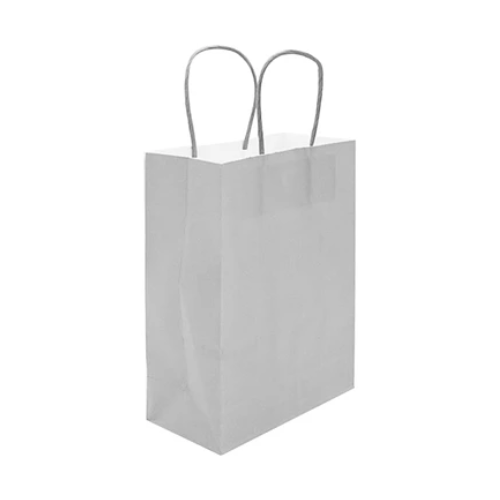 Bolsa De Papel Pequeña Gris 16x22x8cm-0