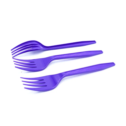 Tenedor Plástico Morado 12pcs-0