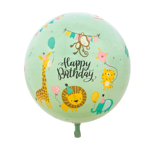 Globo Burbuja Jirafa Happy Birthday 80  cm-0