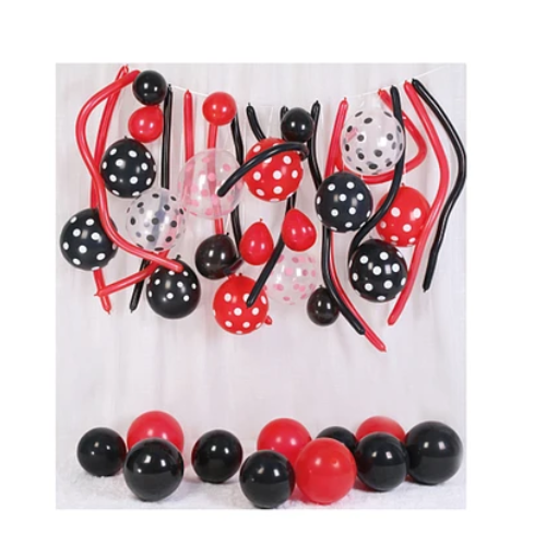 Set De Globos De Látex Rojo Y Negro 45pcs-0