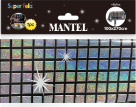 MANTEL CUADROS BRILLANTES 100X270CM-0