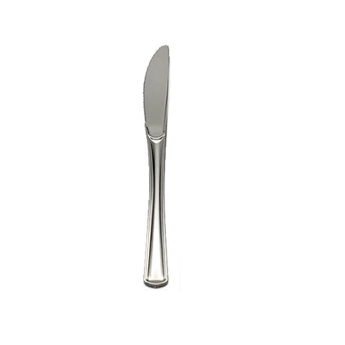 Cuchillo Plástico Plateado Oscuro 20cm-0