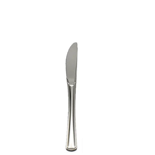 Cuchillo Plástico Plateado Oscuro 20cm-1