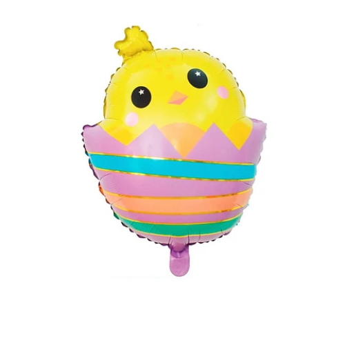 Globo Metálico Pollito En Cáscara 44x57Cm-0