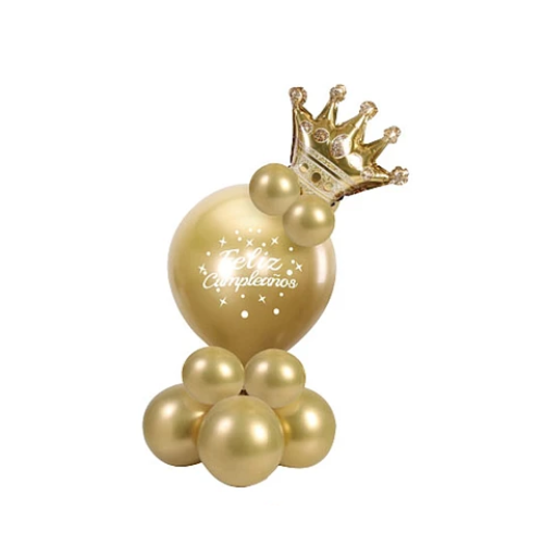 Set De Globos De Látex Dorado 13Pcs-0