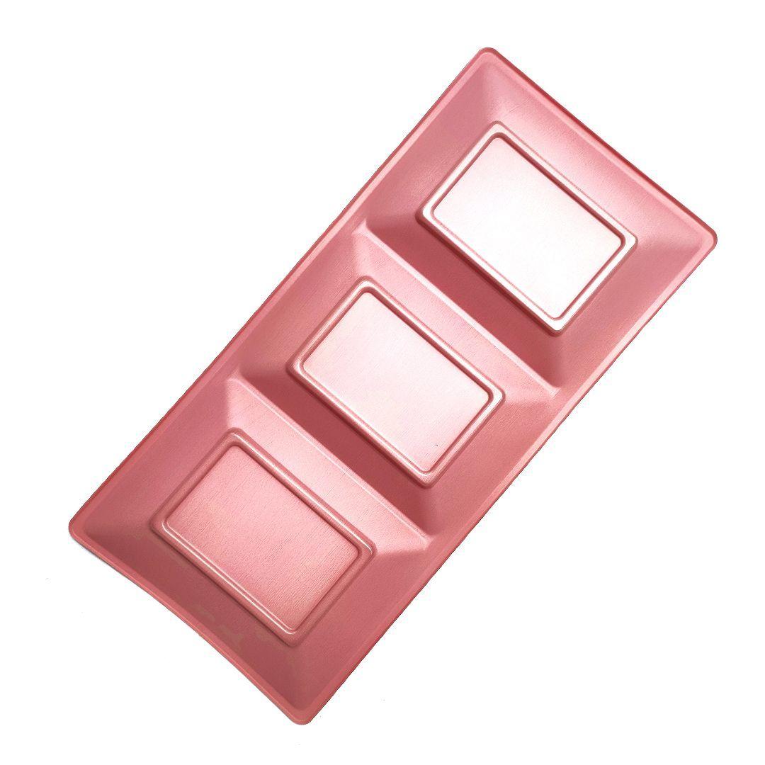 BANDEJA 3 ESPACIOS ROSE GOLD X3 UNI-2