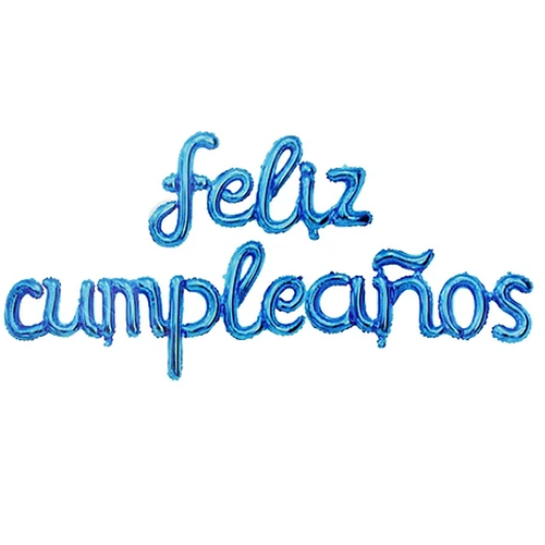 Globo Feliz Cumpleaños Celeste 16" 1set-0