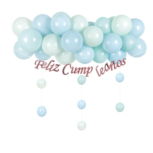 Set De Globos Látex Azul 36 Pcs-0