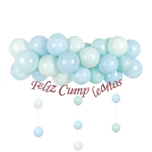 Set De Globos Látex Azul 36 Pcs-1