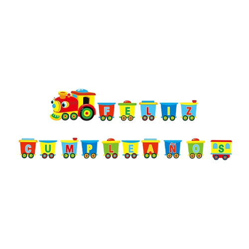 Guirnalda Feliz Cumpleaños Trencito 4,5m-0