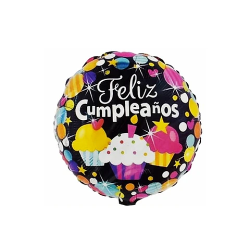 Globo Metalico Cupcake Feliz Cumpleños 18 Pulgadas-0