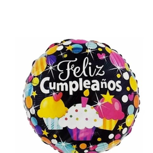 Globo Metalico Cupcake Feliz Cumpleños 18 Pulgadas-1