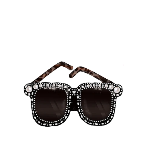 Globo Metalico Lentes Color Negro-1