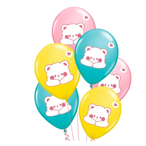 Set Globos Latex De Oso 6pcs-0