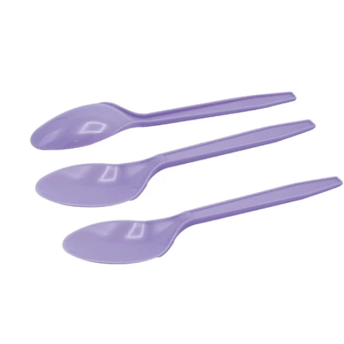 Cucharillas Plasticas Lila 12pcs-0