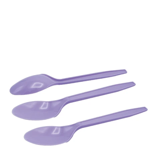 Cucharillas Plasticas Lila 12pcs-1