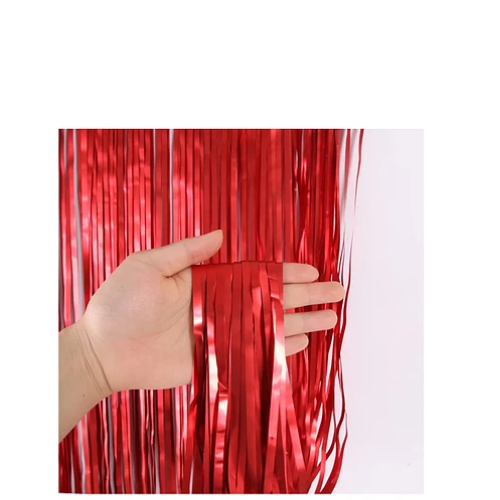 Cortina Metálica Mate Roja 100x200cm-1