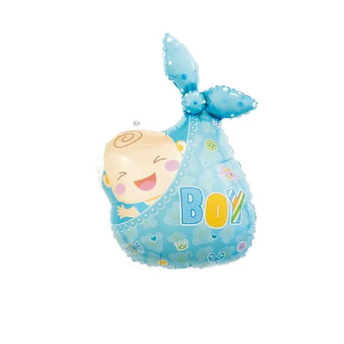 Globo Metalizado Para Bebe Masculino 53x85 cm-0