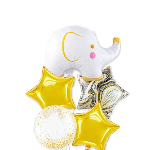 Set De Globos Elefante Blanco 5 Pcs-1
