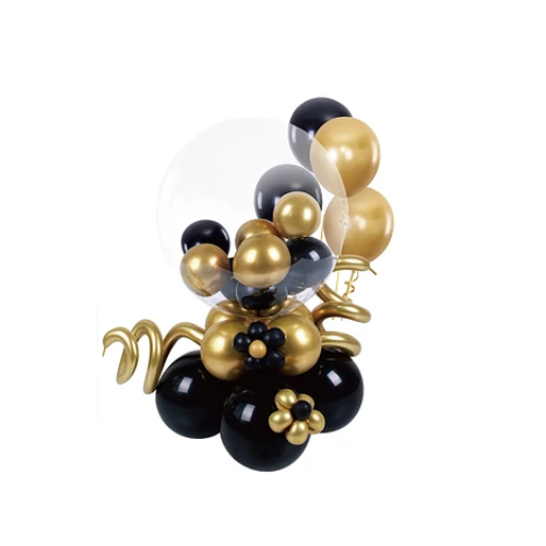 Set De Globos Dorado Y Negro 28 Pcs-0