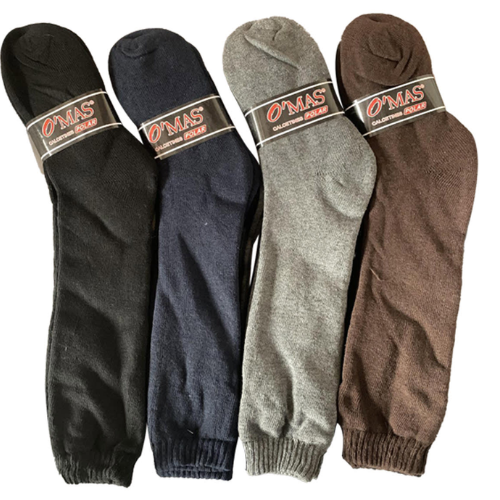 Calcetines De Hombre Corte Alto Con Puños Con Polar 12 Unid-1