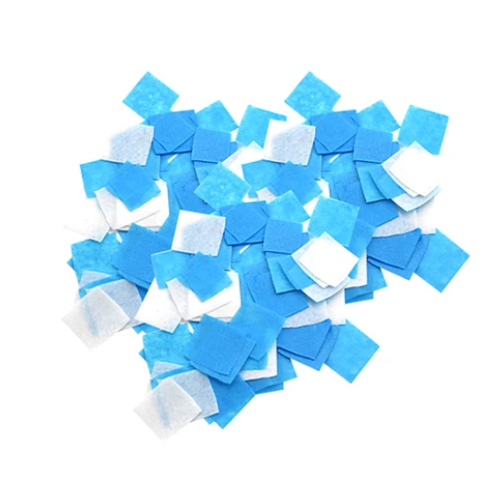 Papel Picado Cuadro Blanco Celeste 15mm 40g-0