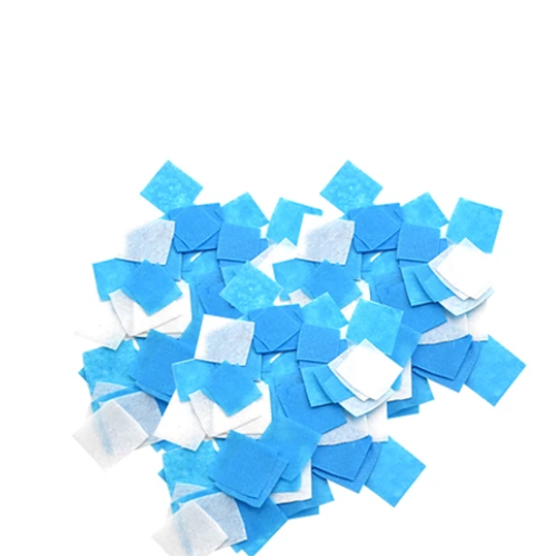 Papel Picado Cuadro Blanco Celeste 15mm 40g-1