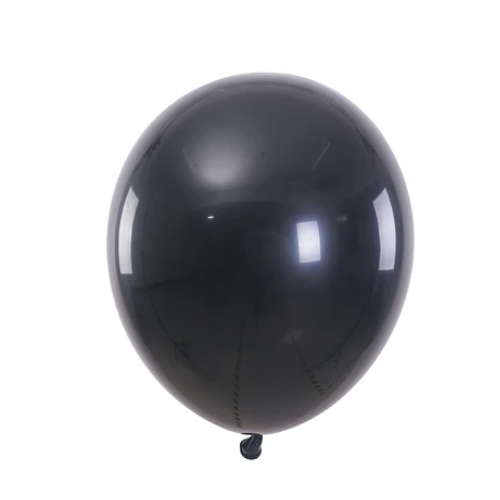 Globos De Latex Negro Mate 100 Pcs 23Cm-0